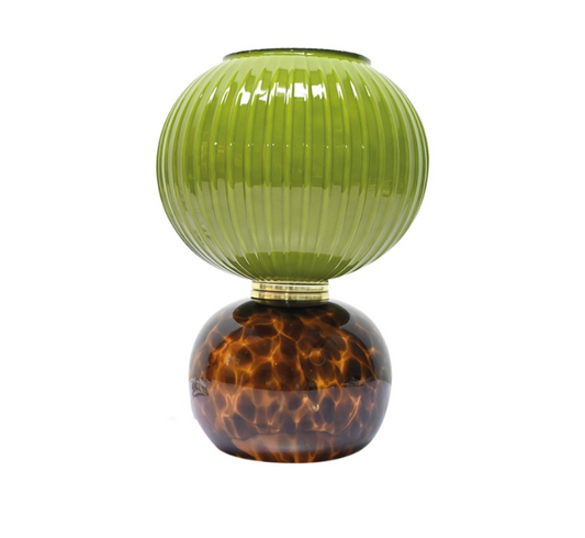 Lampe Adonis pm leopard Kaki D20 H28cm