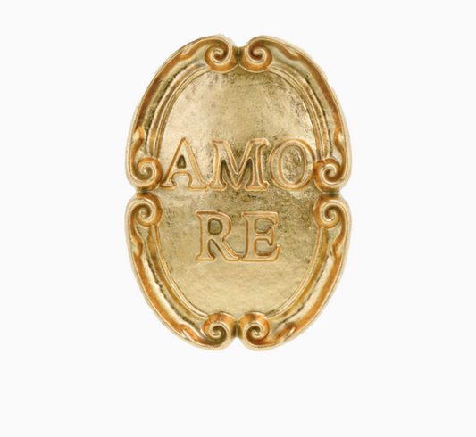 Déco murale amore doré L14,7 P2,2 H20,5cm