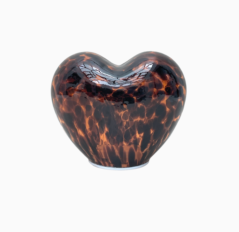 Déco LED cœur léopard à piles L8 P15 H12cm