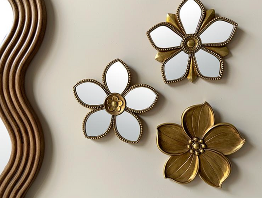 DECO MURALE FLEUR DORE 20,5CM