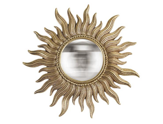 MIROIR AVA CONVEXE SOLEIL DORE