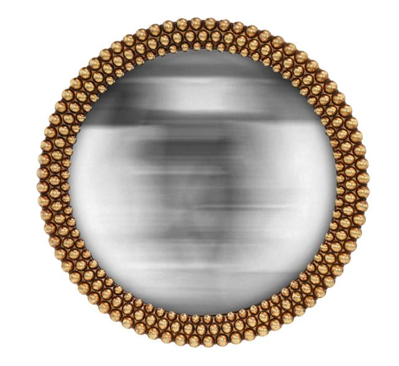 MIROIR PERLES CONVEXE DORE
