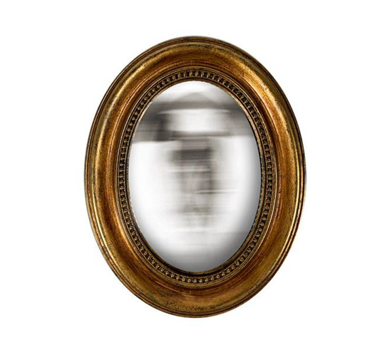MIROIR CONVEXE OVALE PERLE 24X19CM