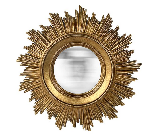 MIROIR CONVEXE SOLEIL DORE 18 CM