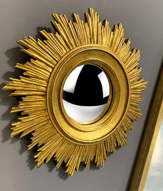 MIROIR CONVEXE SOLEIL DORE 18 CM