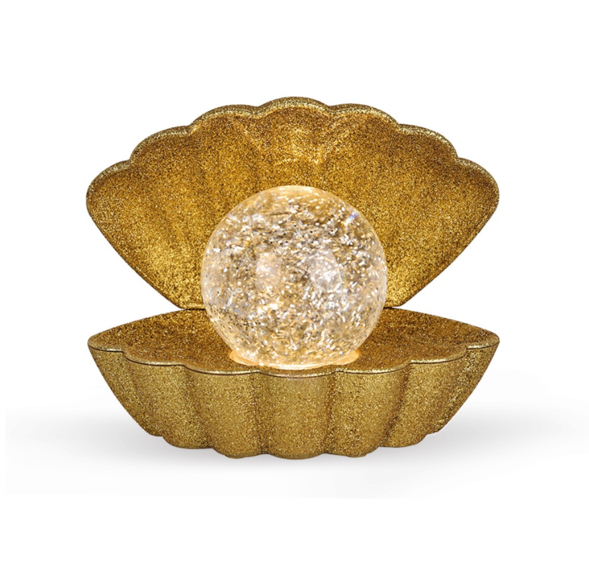 Lampe décorative Coki doré disco à piles L17,5 P12,5 H15cm