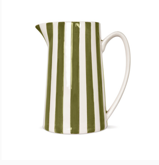 Pichet rayure gm kaki L17,8 P12,5 H21,3cm