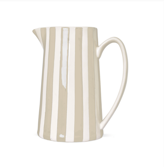 Pichet rayure gm sable L17,8 P12,5 H21,3cm