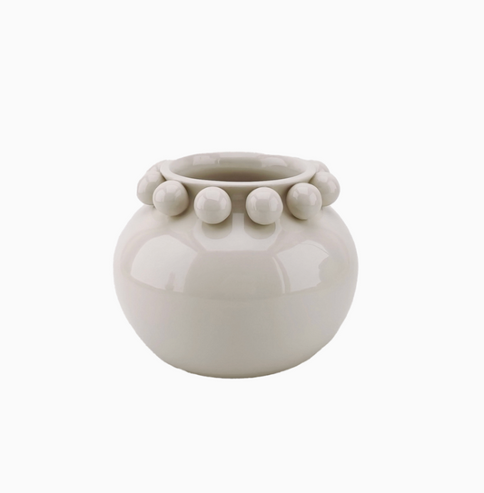 Vase bouly blanc D16 H13cm