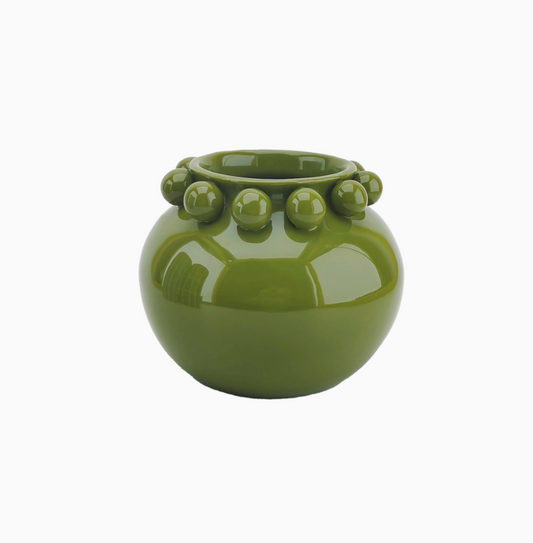 Vase bouly kaki D16 H13cm