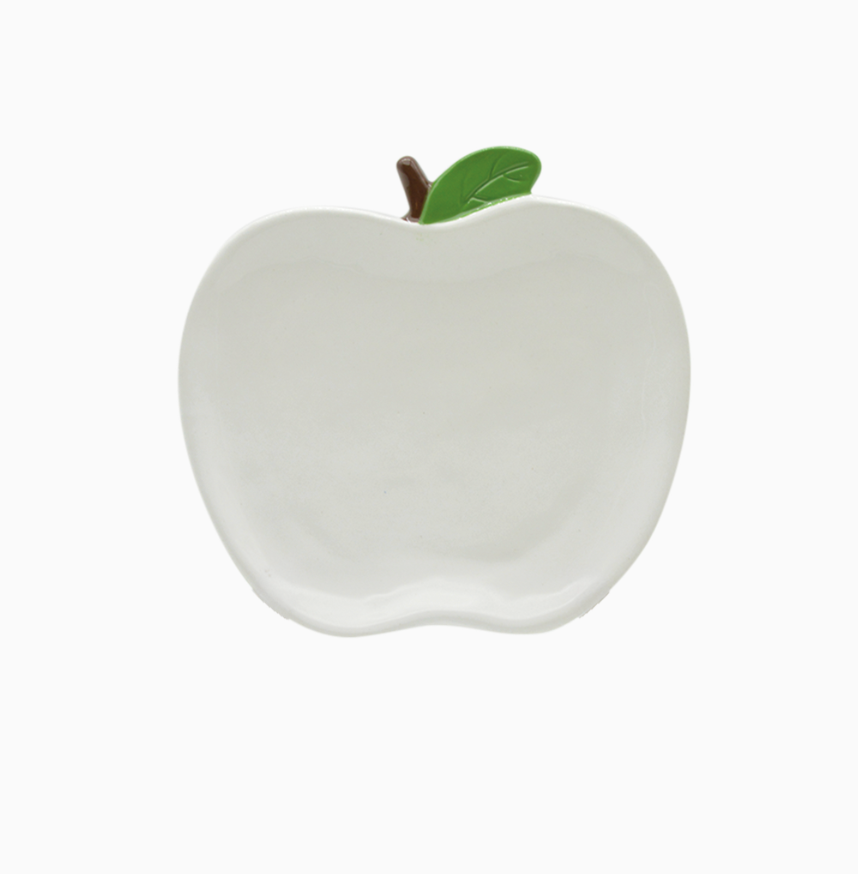Assiette pomme blanc D15,7 H2,1cm