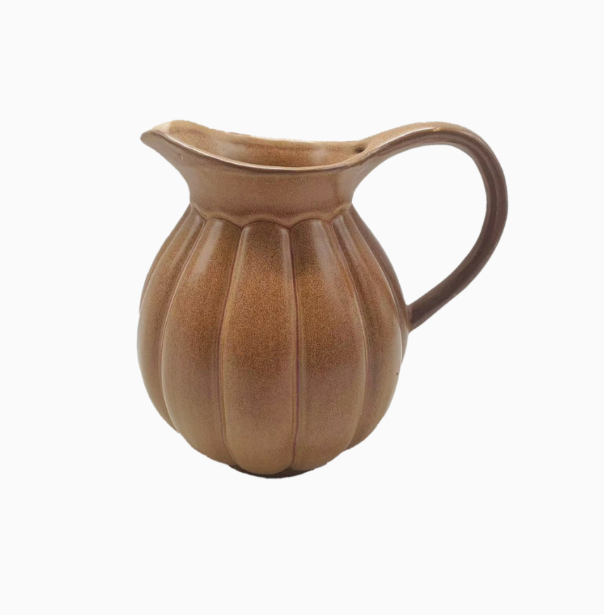 Pichet fermier marron seventies L19,7 P15,3 H18,5cm