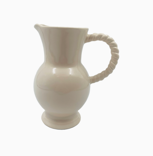 Pichet torsade sable L17,3 P12,5 H20,5cm