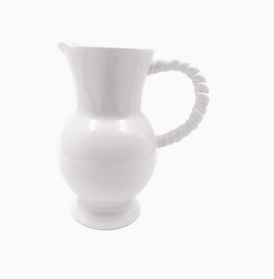Pichet torsade blanc L17,3 P12,5 H20,5cm