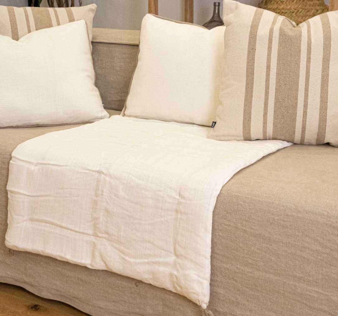 Coussin Lino 330 45x45 BLANC
