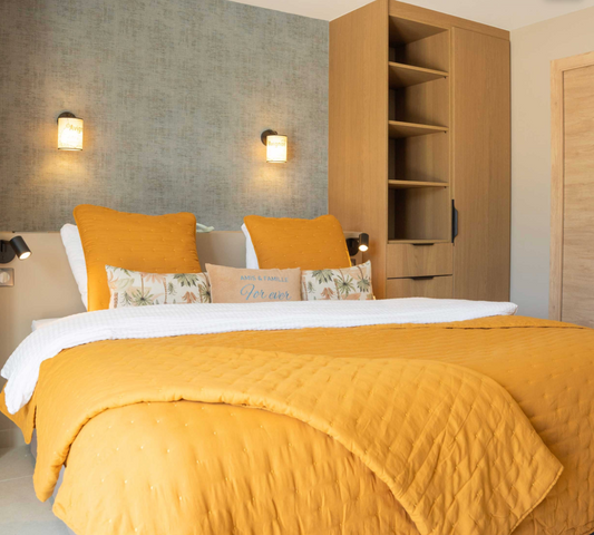 Plaid Palazzo 130x170 jaune moutarde