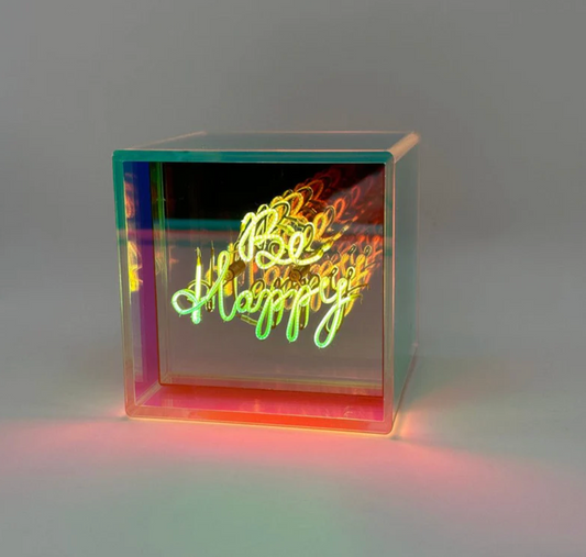 Cube   lumineux   -   BE   HAPPY