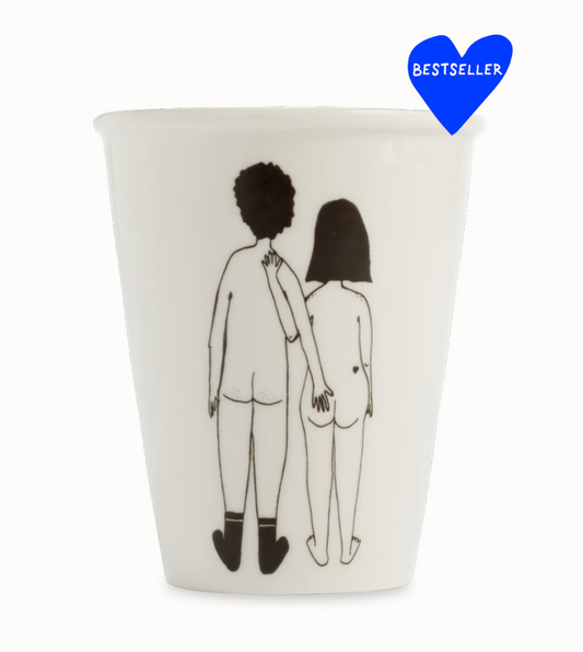 Cup naked couple back