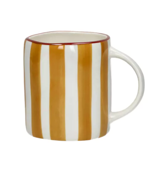 MYKONOS - mug 37,5 CL - porcelaine - L 12 x W 8,5 x H 9 cm - jaune