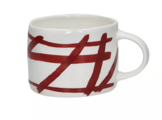 WEVE - mug - porcelaine - L 12,3 x W 8,8 x H 6,8 cm - rouge