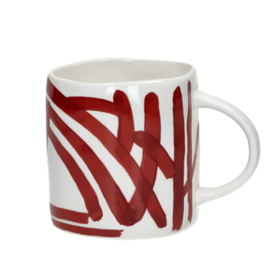 WEVE - mug - porcelaine - L 12 x W 8,5 x H 9 cm - rouge