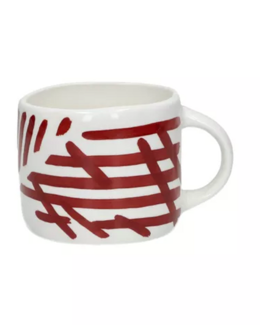 WEVE - tasse à expresso - porcelaine - L 9,2 x W 7 x H 6 cm - rouge
