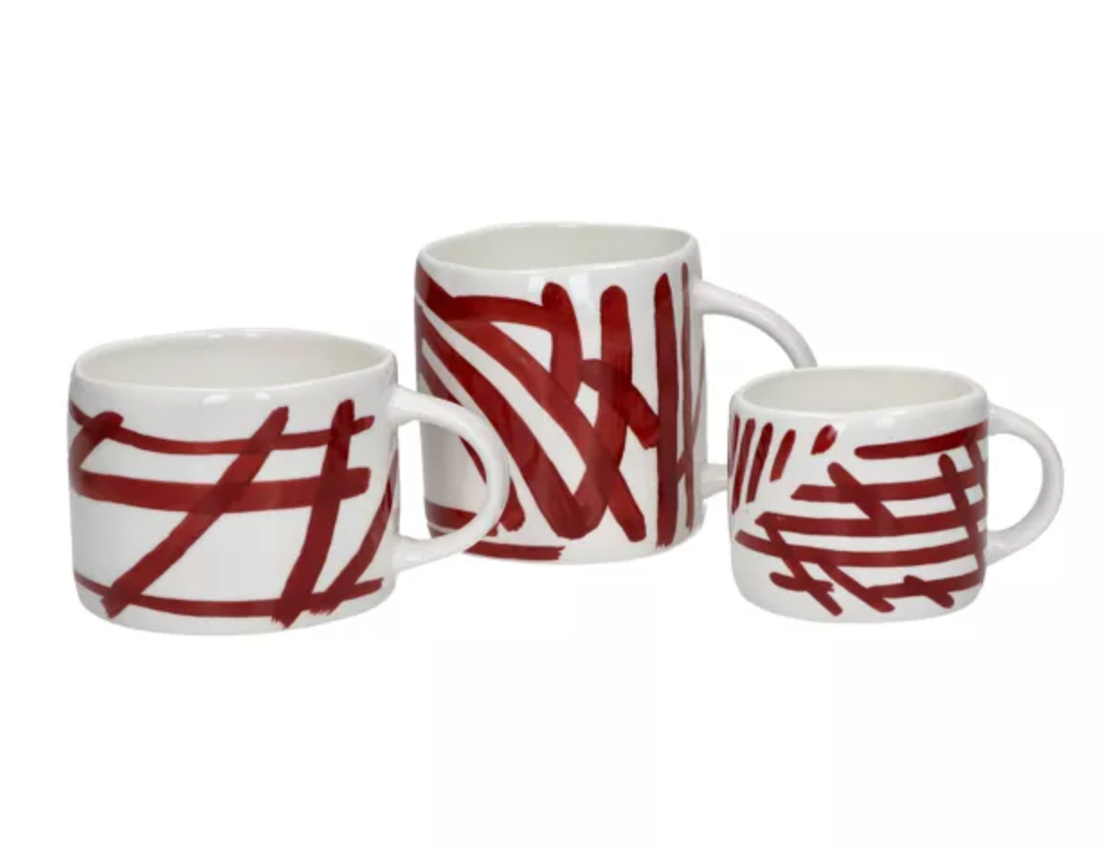 WEVE - tasse à expresso - porcelaine - L 9,2 x W 7 x H 6 cm - rouge