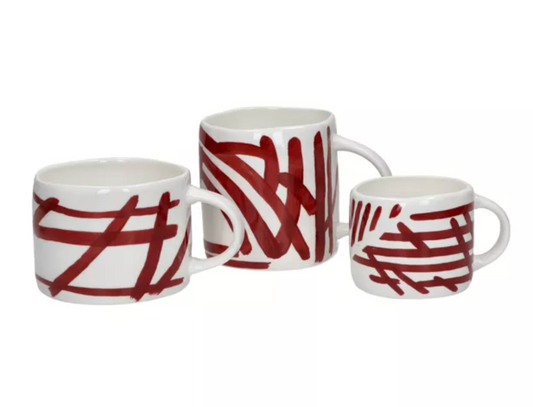 WEVE - tasse à expresso - porcelaine - L 9,2 x W 7 x H 6 cm - rouge