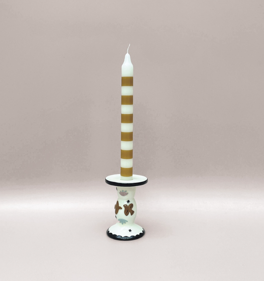 Bougeoir amour oiseaux L8,2 P7,9 H10,5cm