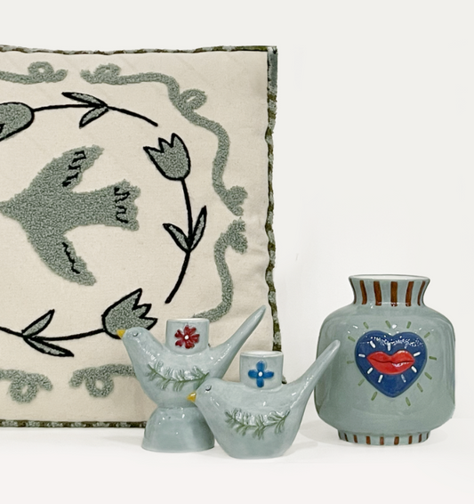 Bougeoir oiseau mm L12 P5 H11cm