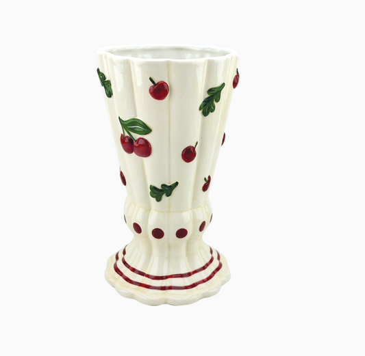 Vase cerise D16 H27,1cm