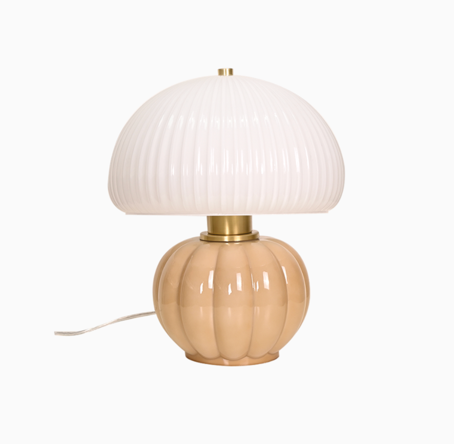 Lampe Madeleine beige D22 H25cm