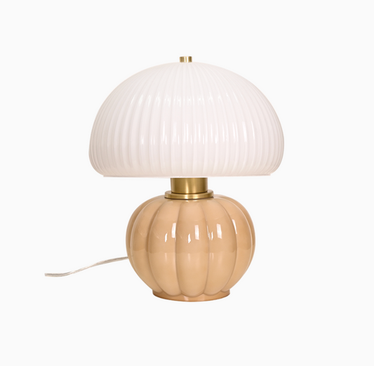 Lampe Madeleine beige D22 H25cm