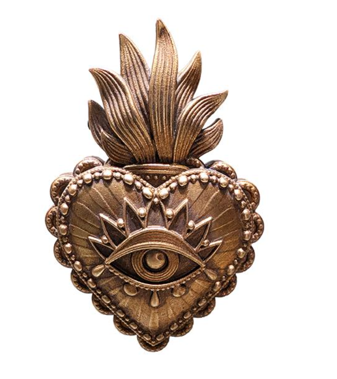 DECO MURALE EX VOTO OEIL DORE 8,3X12,3CM