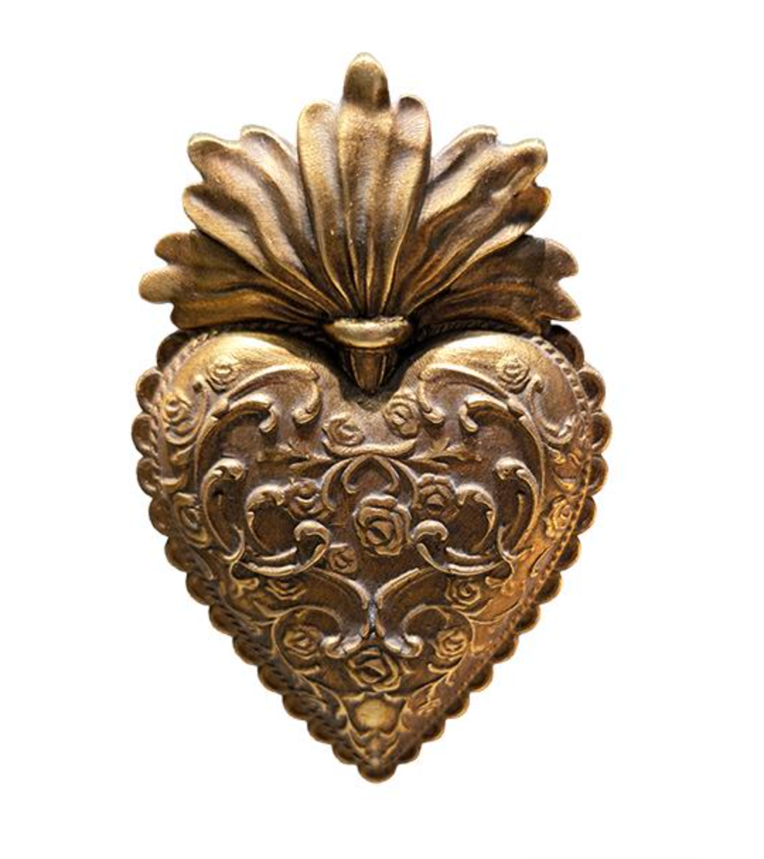 DECO MURALE EX VOTO MOTIF DORE 7,7X12CM