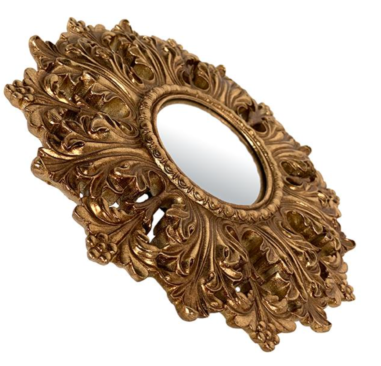 MIROIR ERALYS CONVEXE DORE DIAM 19,7CM