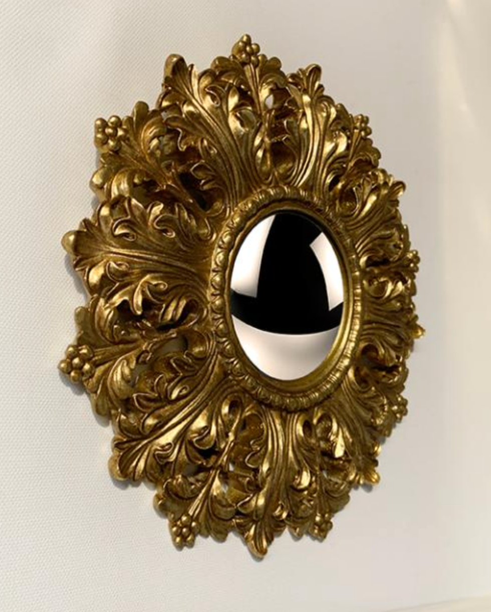 MIROIR ERALYS CONVEXE DORE DIAM 19,7CM