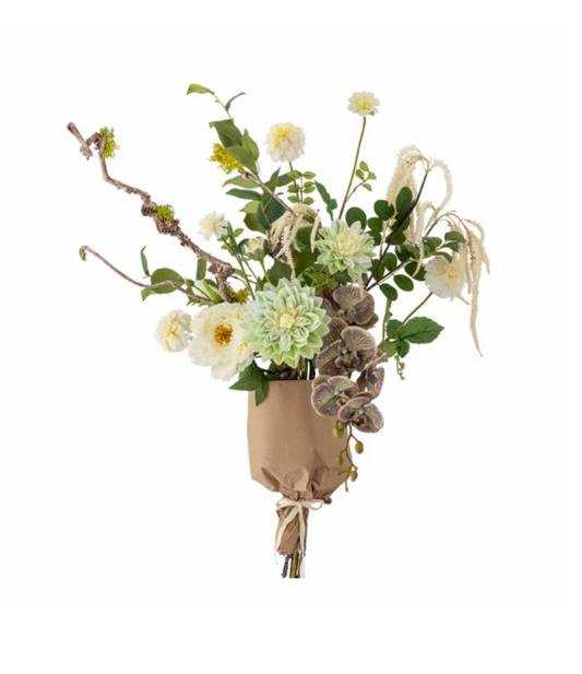 Rise Bouquet, Blanc, Fleurs artificielles