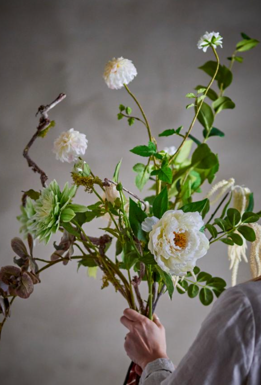 Rise Bouquet, Blanc, Fleurs artificielles