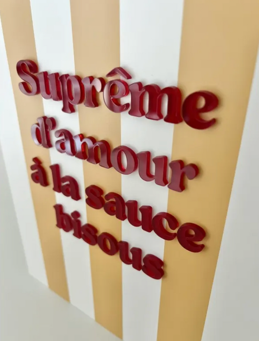 Affiche Suprême d’amour à la sauce bisous