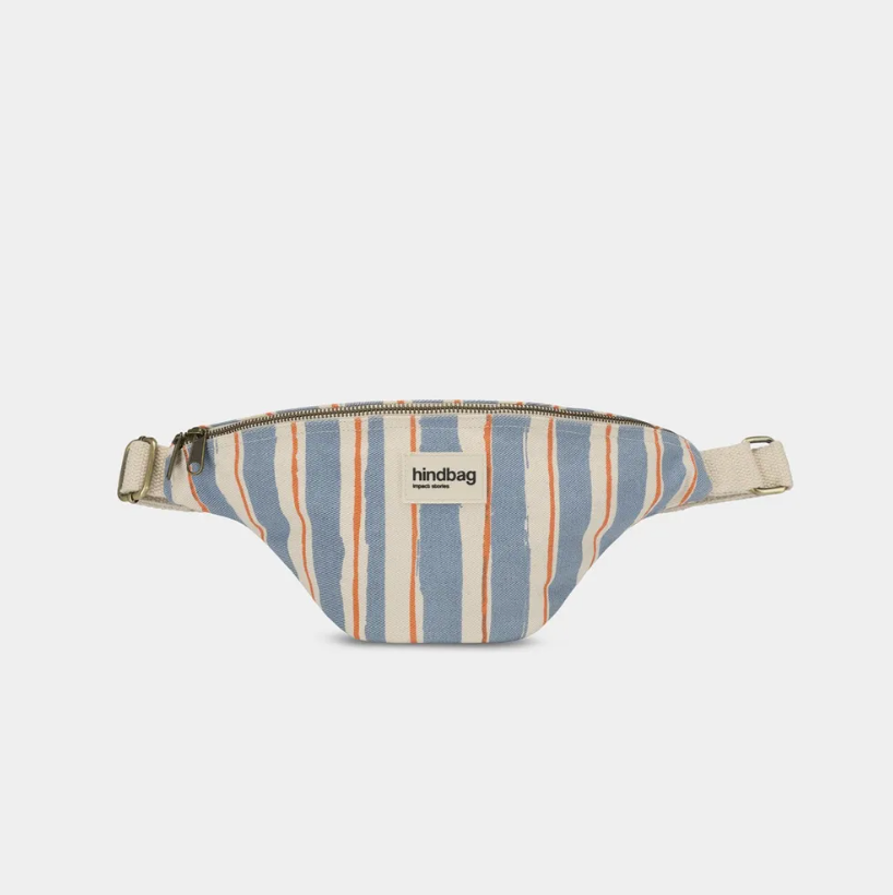 Sac banane Olivia Rayures Orange et Bleu