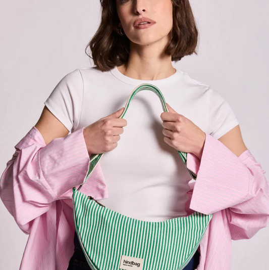 Sac Bandoulière Andrea Rayures vert
