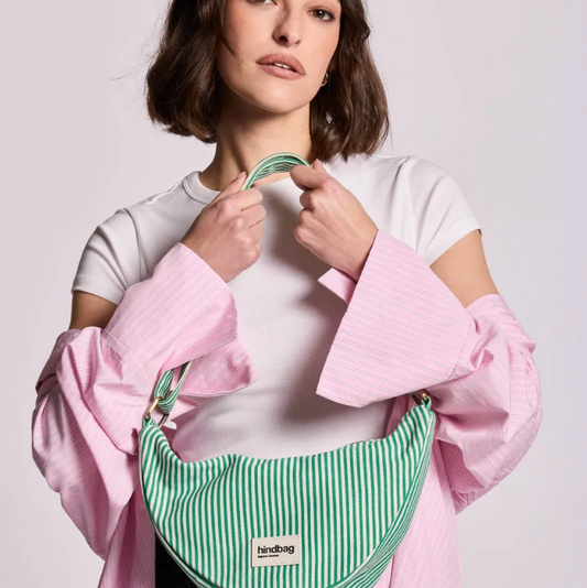 Sac Bandoulière Andrea Rayures vert