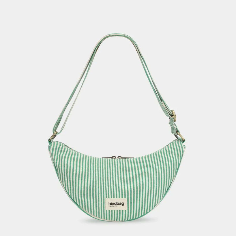 Sac Bandoulière Andrea Rayures vert