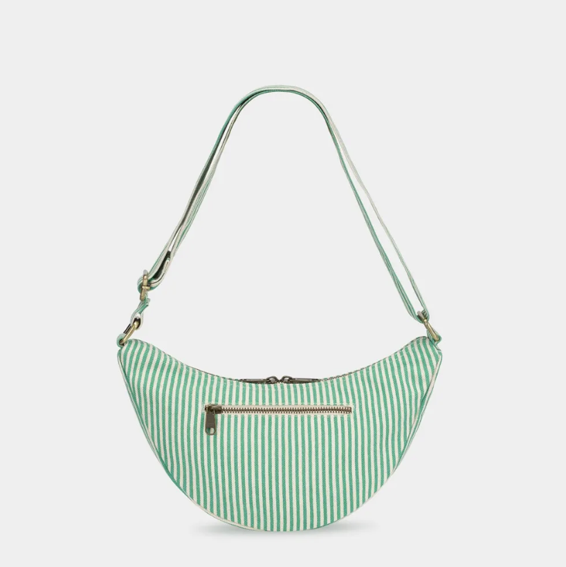 Sac Bandoulière Andrea Rayures vert