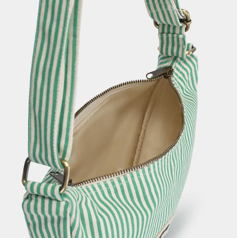 Sac Bandoulière Andrea Rayures vert
