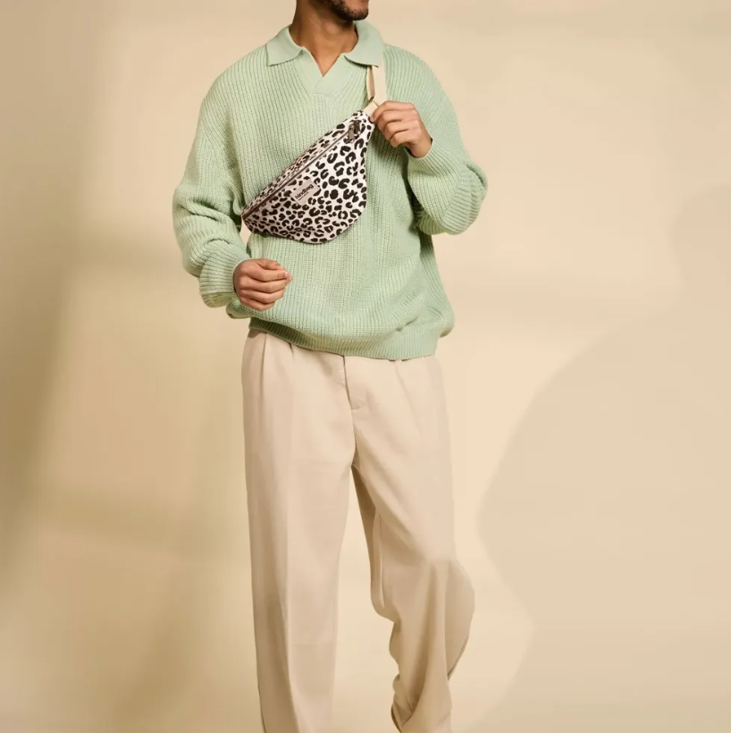 Sac banane Olivia Léopard écru