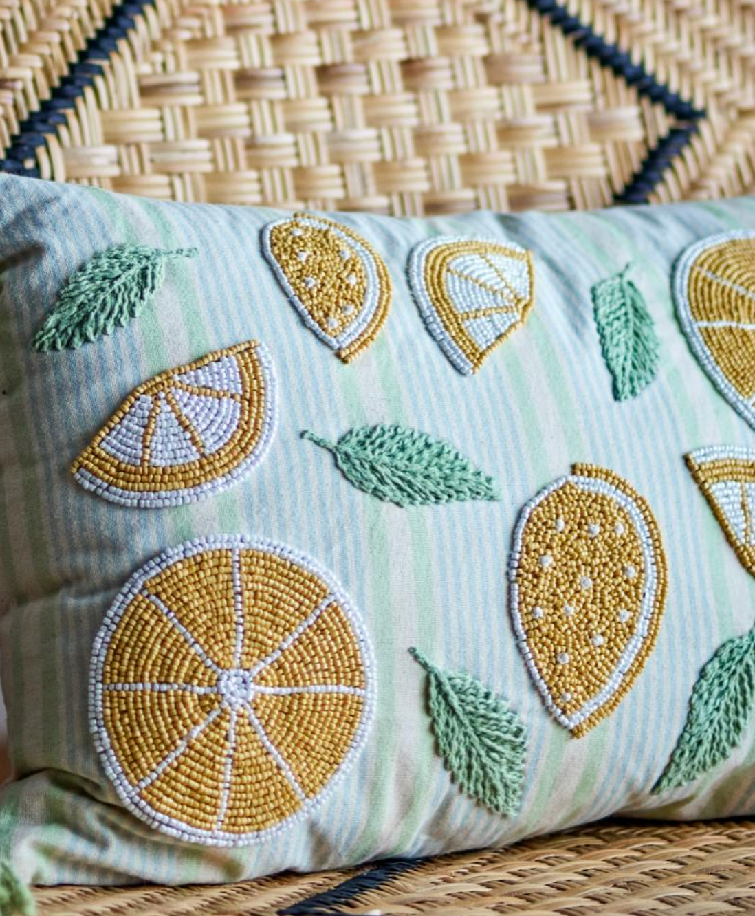 Lemon Coussin, Jaune, Coton