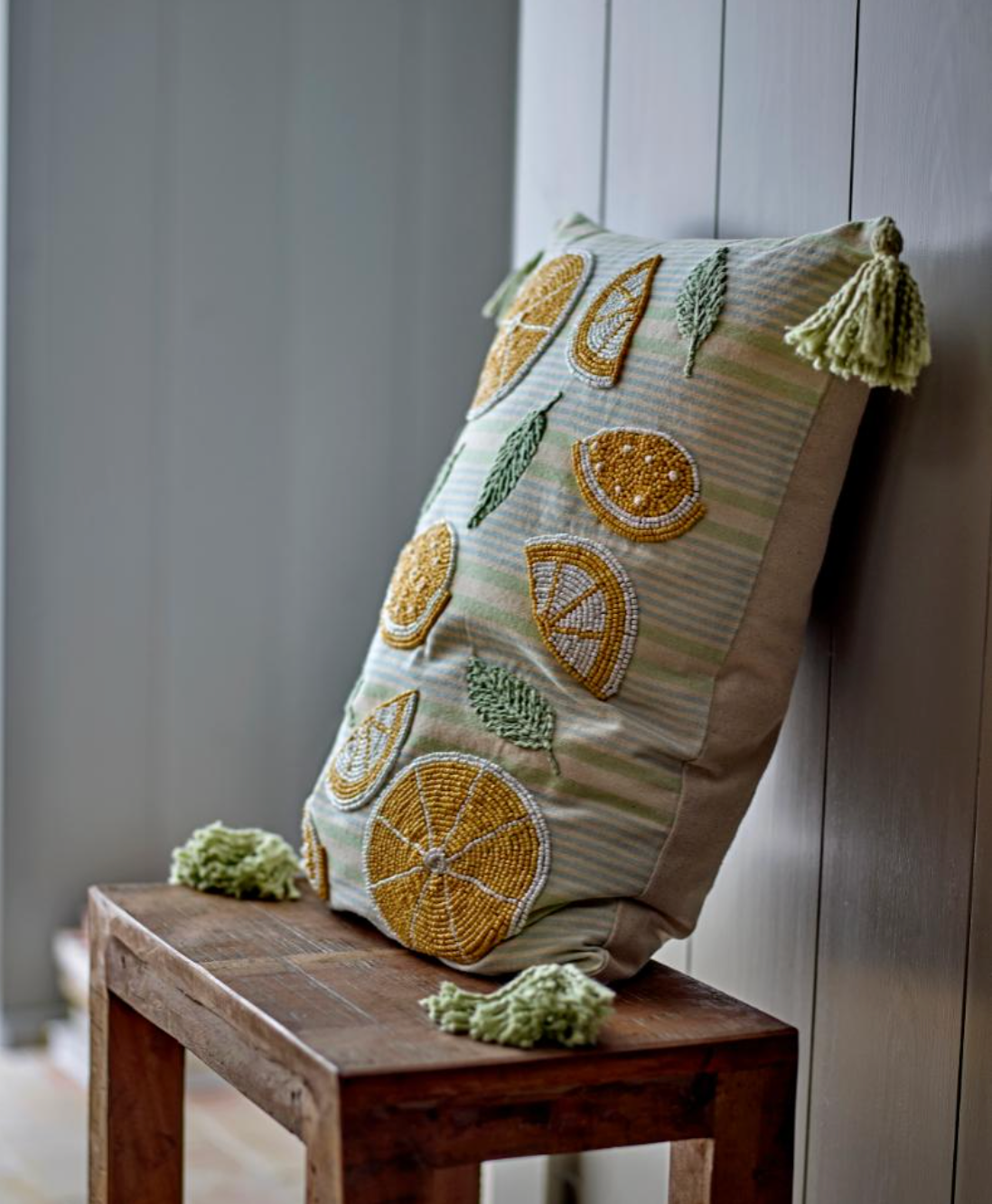 Lemon Coussin, Jaune, Coton