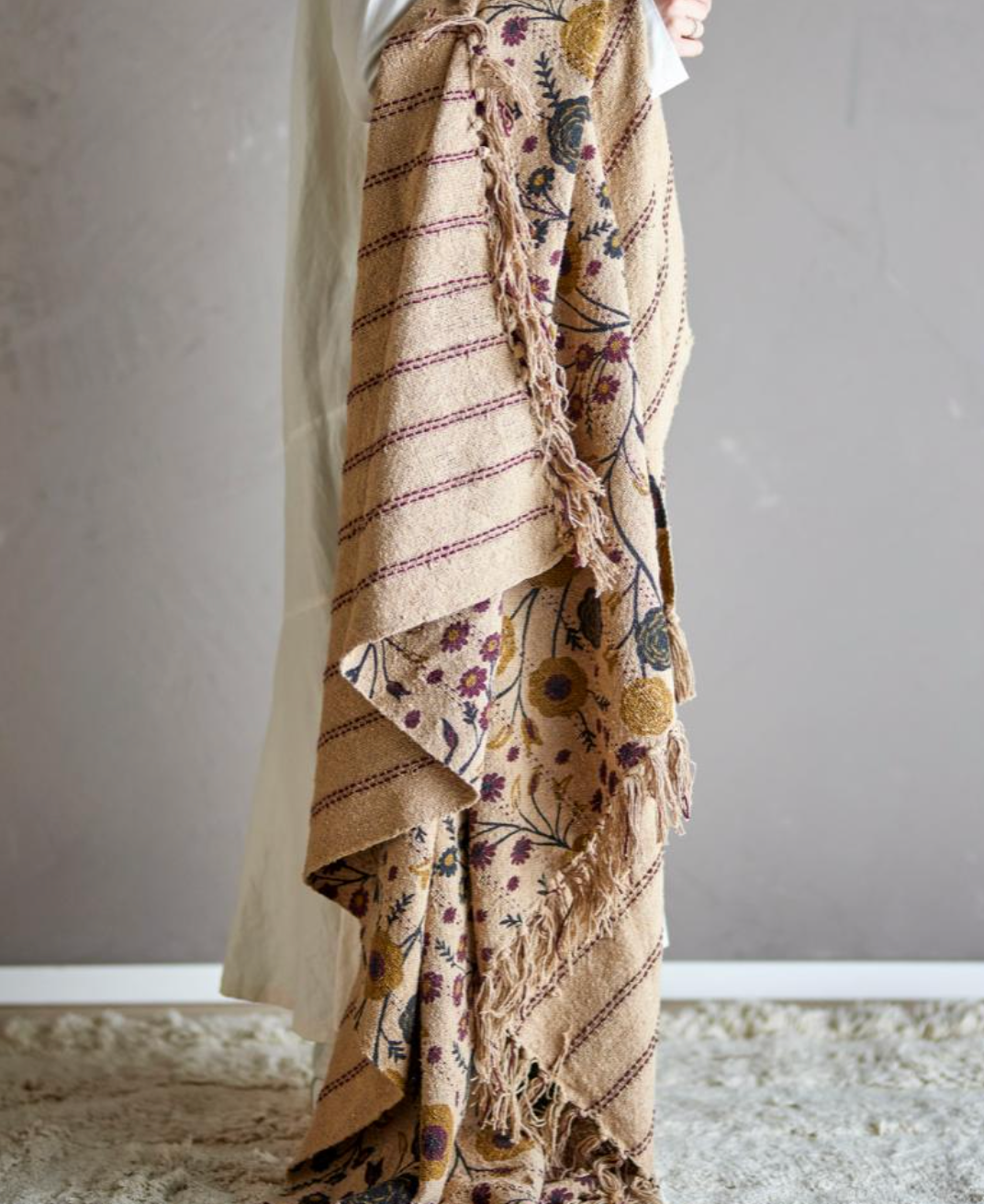 Eydis Plaid, Multicolore, Coton recyclé